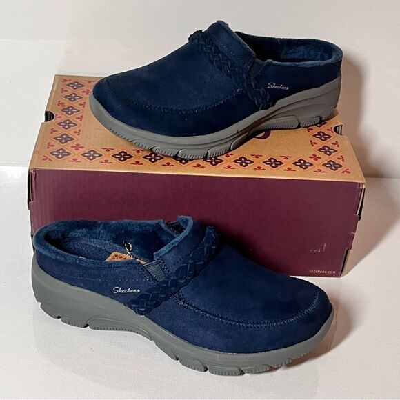 Skechers Easy Going Darling Thing Water Repellent Suede Clogs - Picture 1 of 6